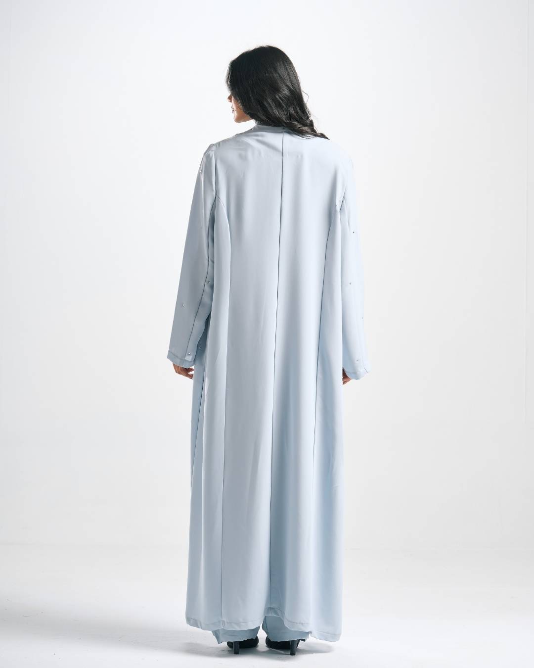 طقم عباية سهرة (عباية فصوص + توب + بنطلون) - TS017