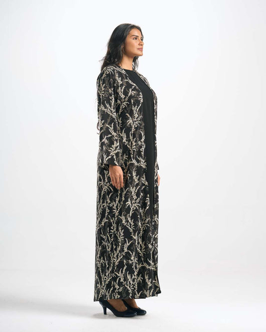 C0569 Silk Abaya Set 4 Pcs