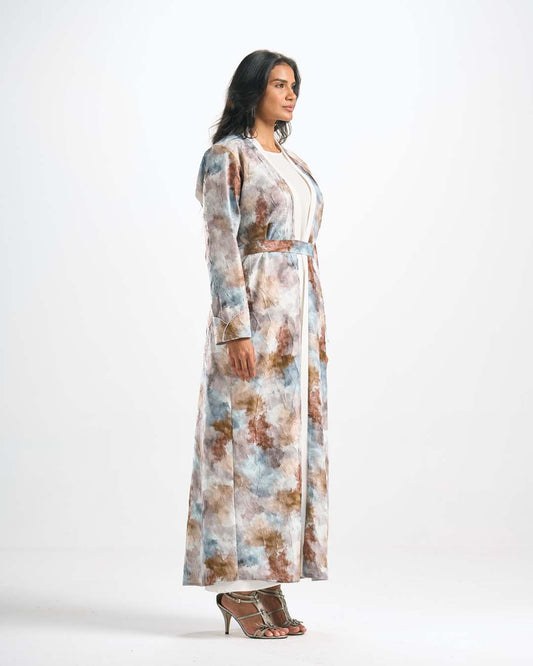 C0575 Silk Abaya Set 4 Pieces