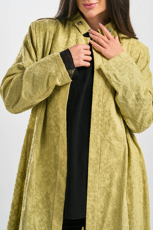 عباية كتان مطرز