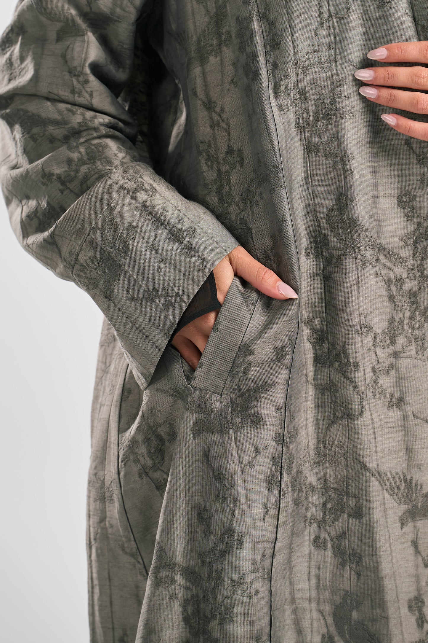 Jacquard Linen Summer Abaya