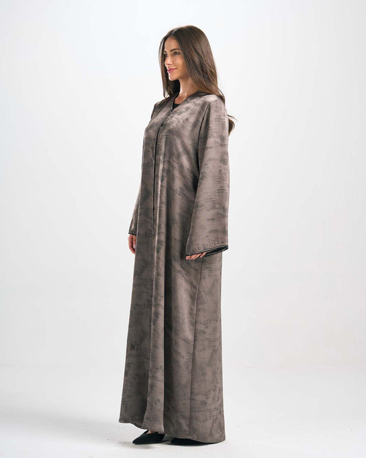 H0302 عباية جاكارد قطان