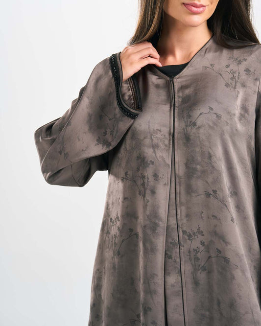 H0305 عباية جاكارد قطان