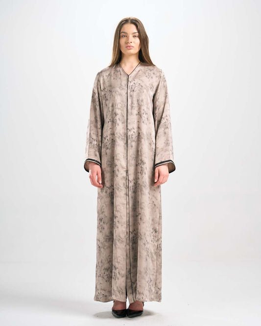 H0306 عباية جاكارد قطان