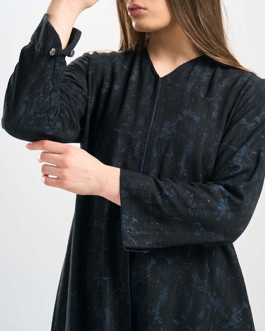 H0310 عباية جاكارد قطان