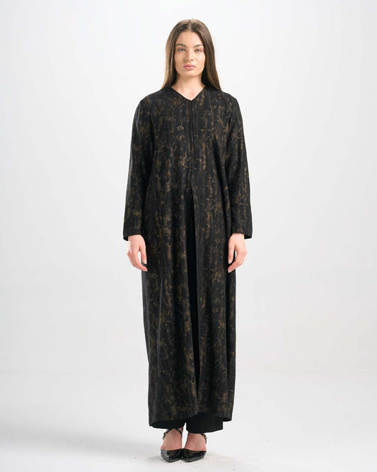 H0311 Jacquard Qatan Abaya