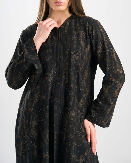 H0311 عباية جاكارد قطان