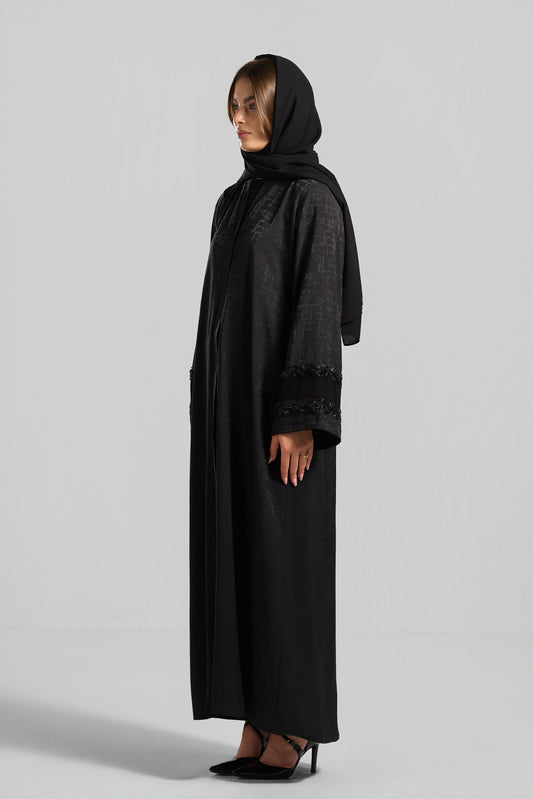 Qittan Jacquard Abaya - H0326