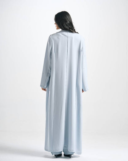 طقم عباية سهرة (عباية فصوص + توب + بنطلون) - TS017