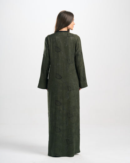 Qittan Jacquard Abaya - H0296