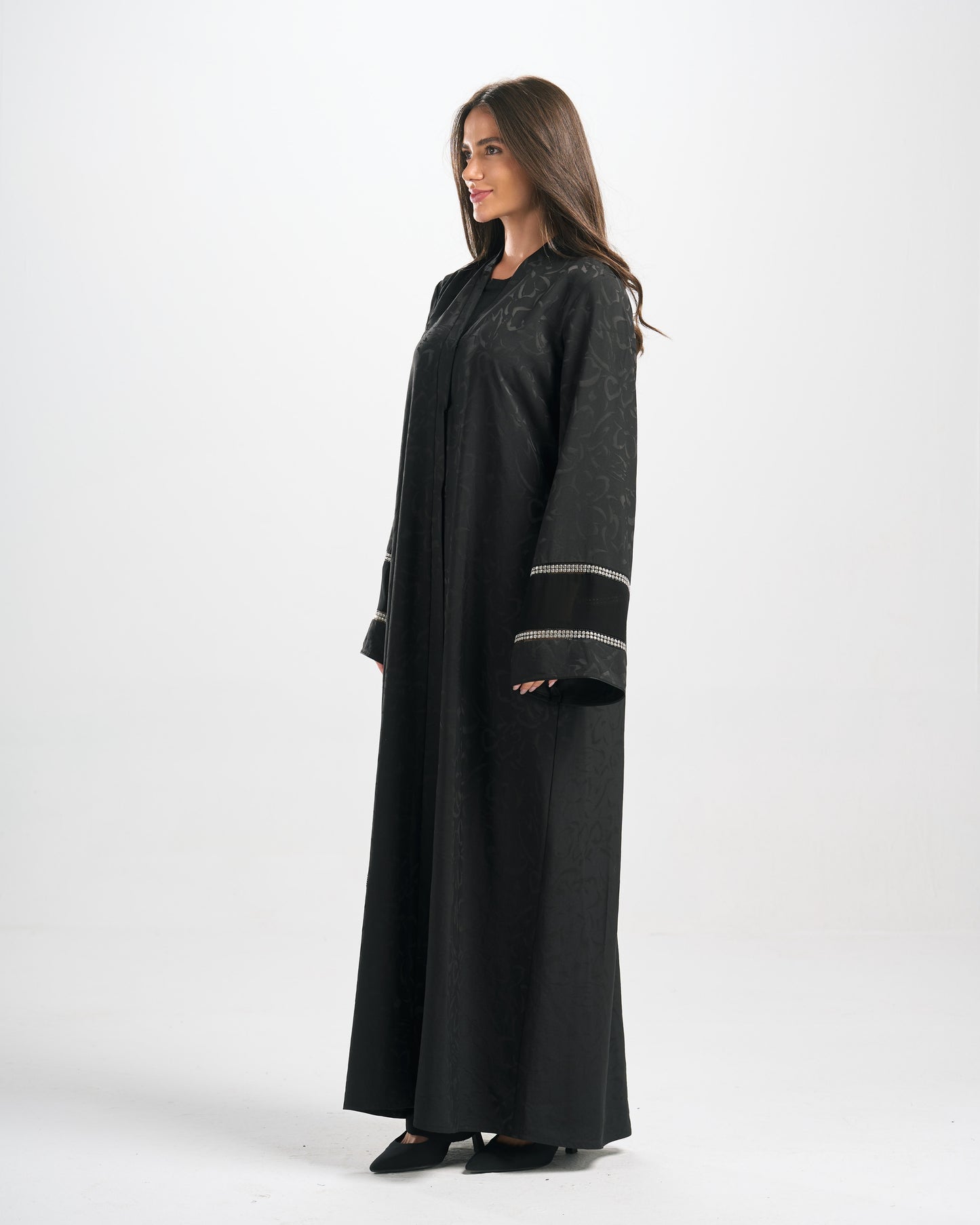 Qittan Jacquard Abaya - H0316