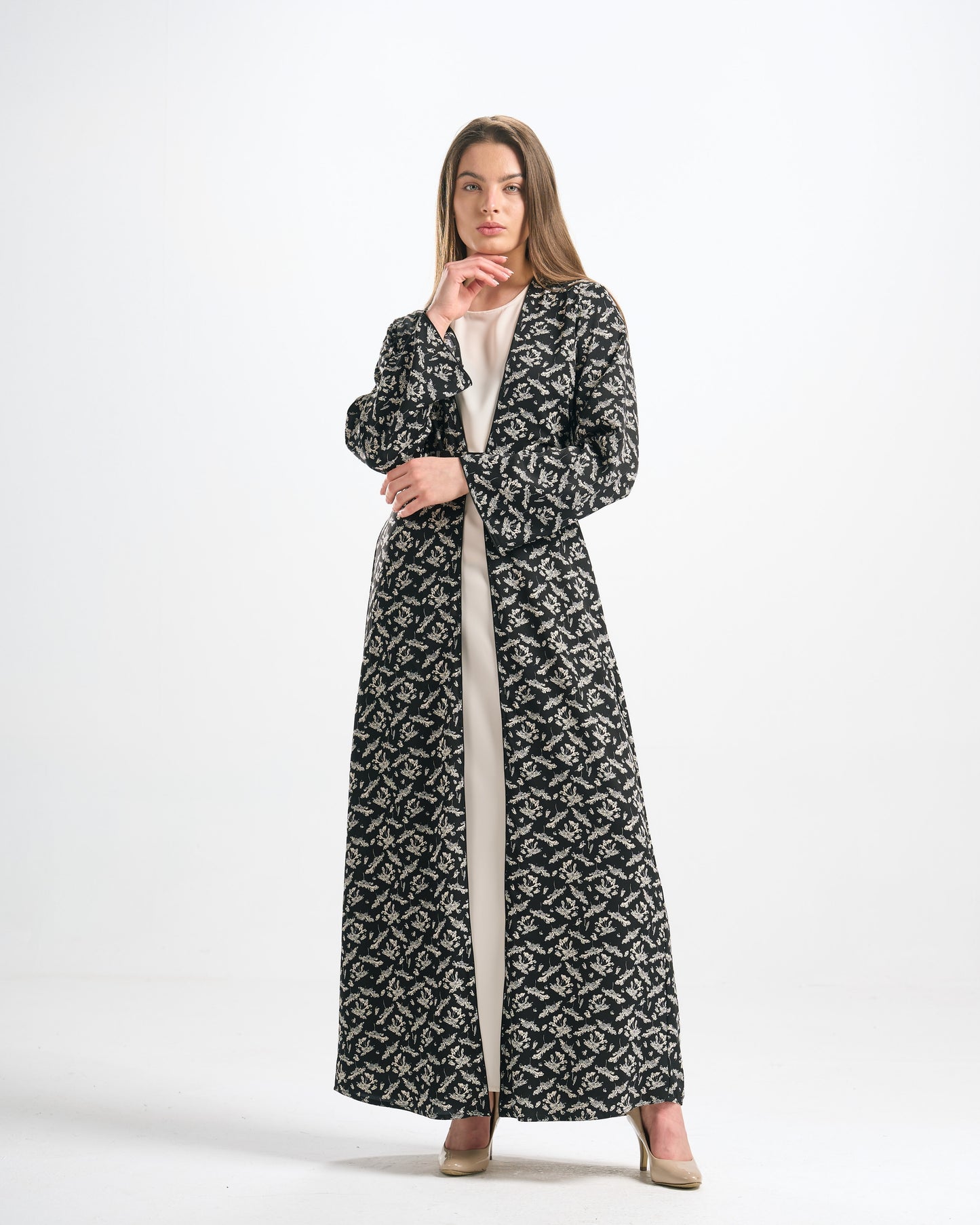 Silk Abaya Set - C0554