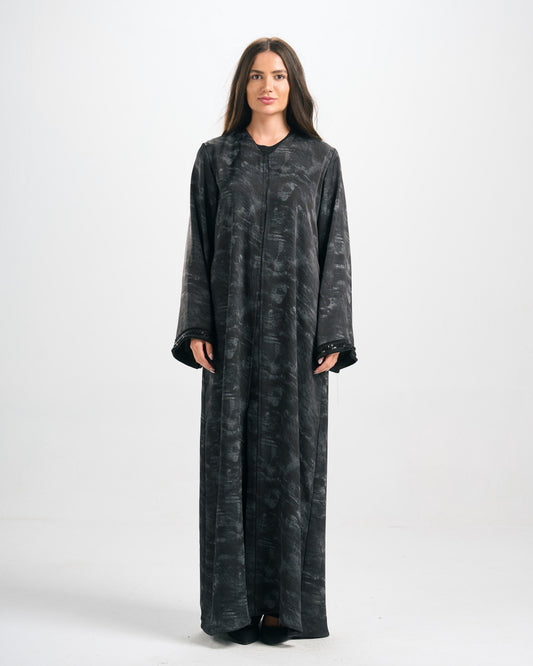 Qittan Jacquard Abaya - H0308