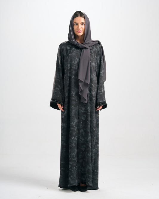 Qittan Jacquard Abaya - H0308