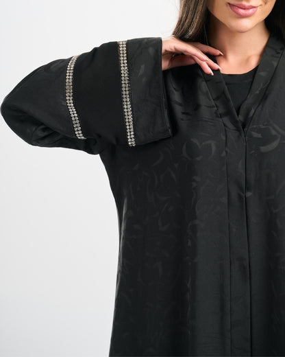 Qittan Jacquard Abaya - H0316