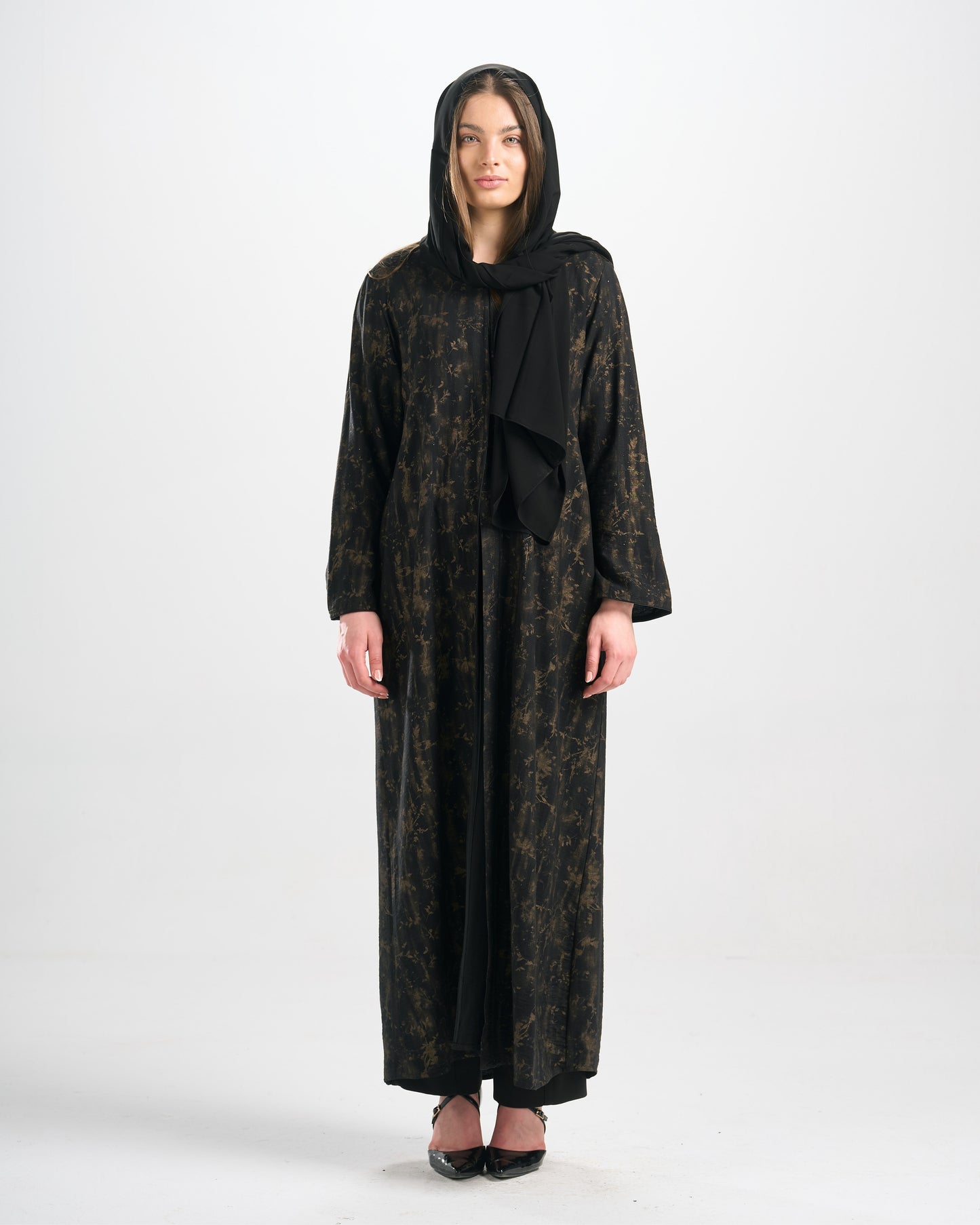 Qittan Jacquard Abaya - H0311