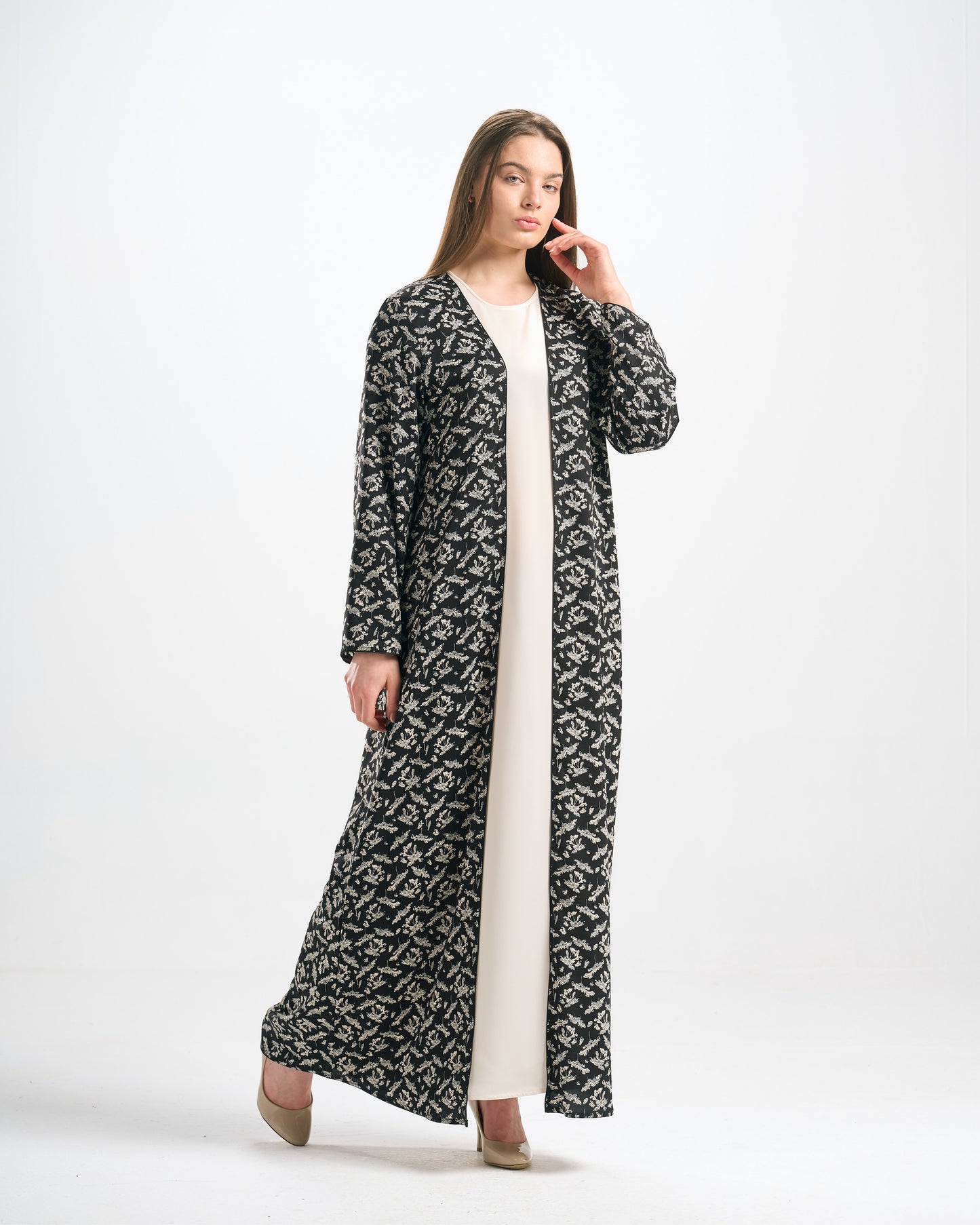 Silk Abaya Set - C0554