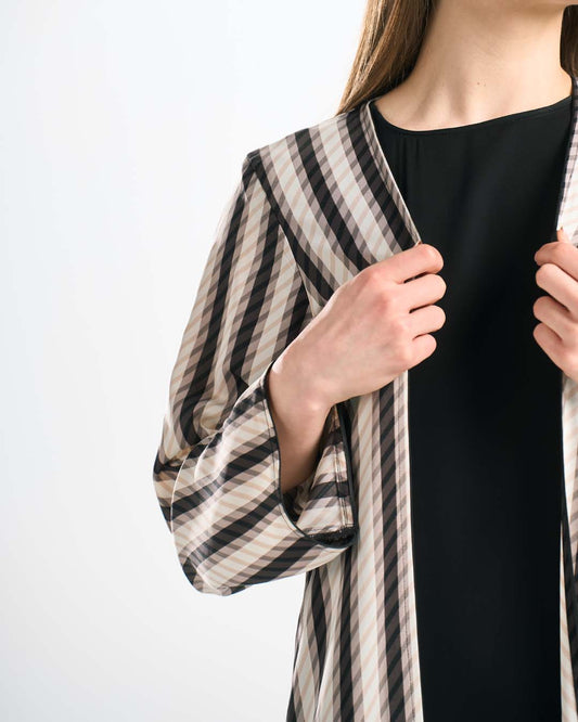 C0552 4-piece silk abaya set