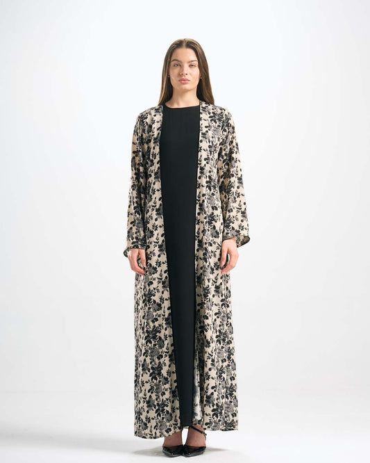 C0568 Silk Abaya Set 4 Pcs