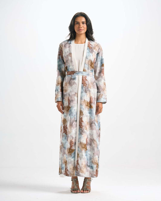 C0575 Silk Abaya Set 4 Pieces