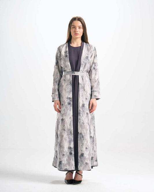 C0576 4-Piece Silk Abaya Set