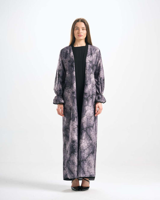 C0578 4-piece silk abaya set
