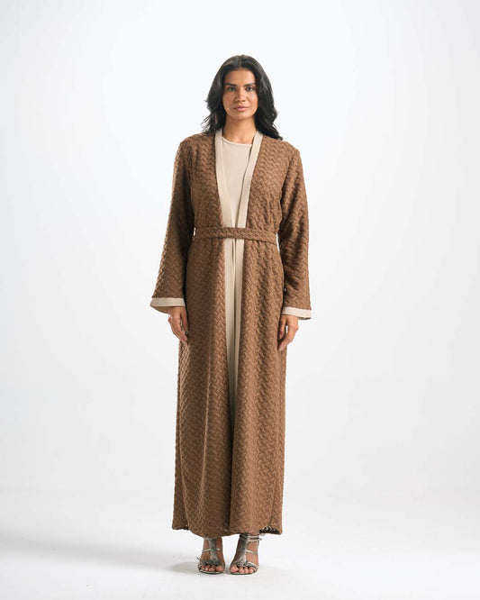 C0622طقم عباية تريكو جاكارد 4 قطع