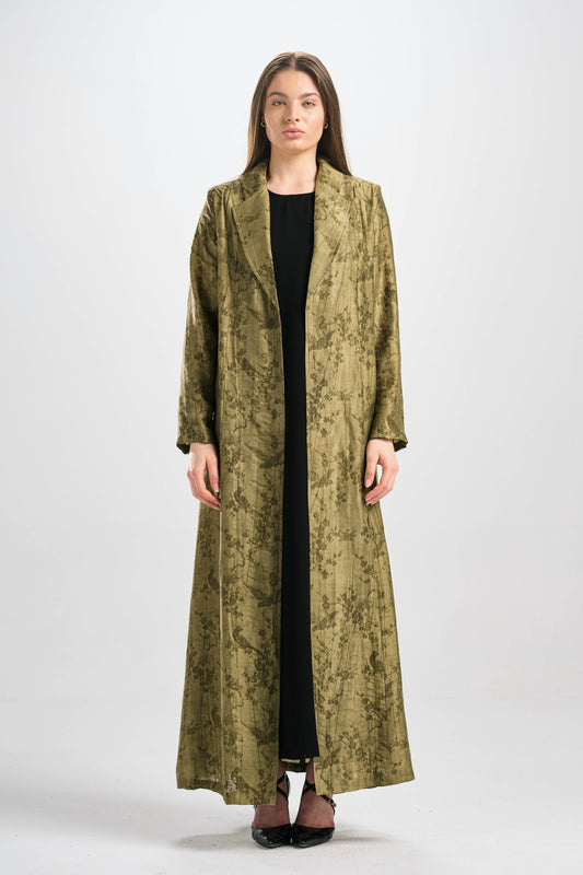 عباية جاكارد كتان