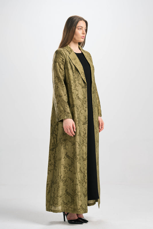 عباية جاكارد كتان