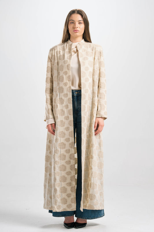عباية جاكارد كتان