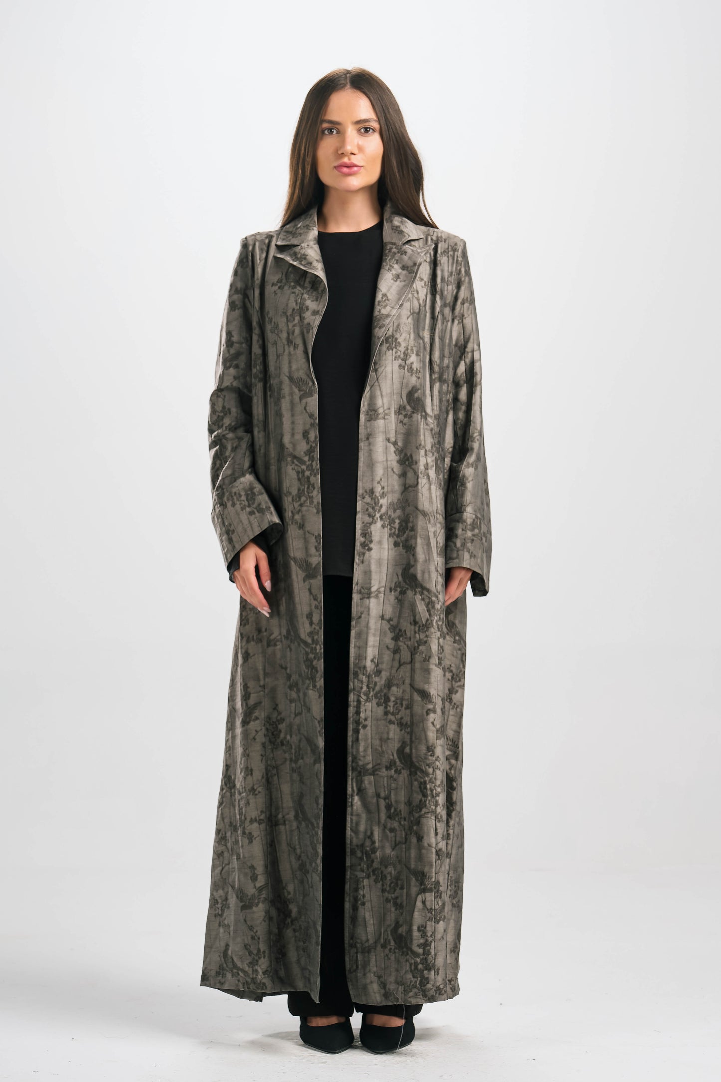 Jacquard Linen Summer Abaya