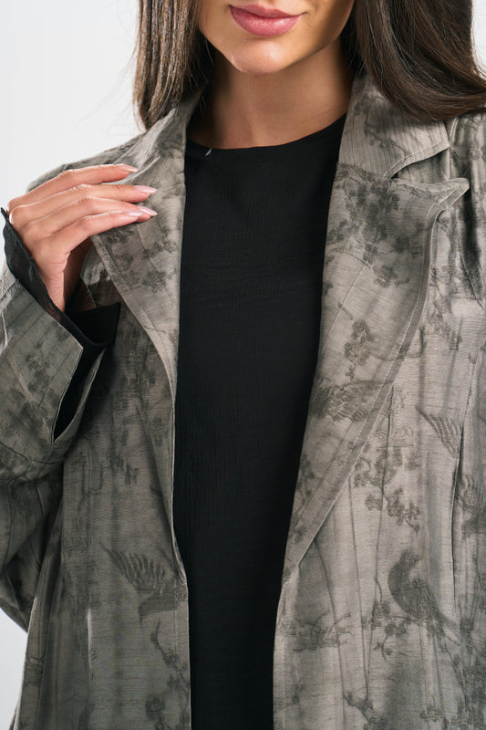 عباية جاكارد كتان