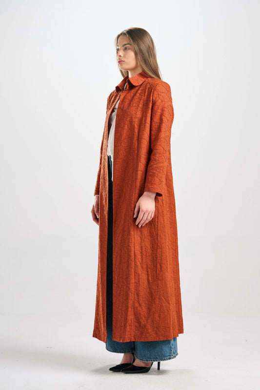 عباية كتان مطرز