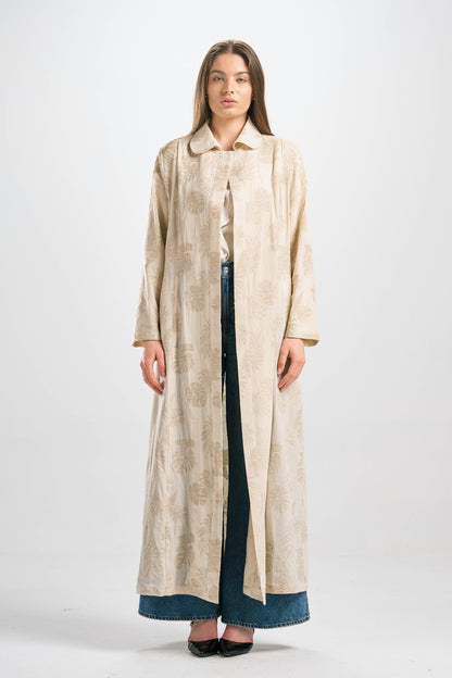 عباية  جاكارد كتان