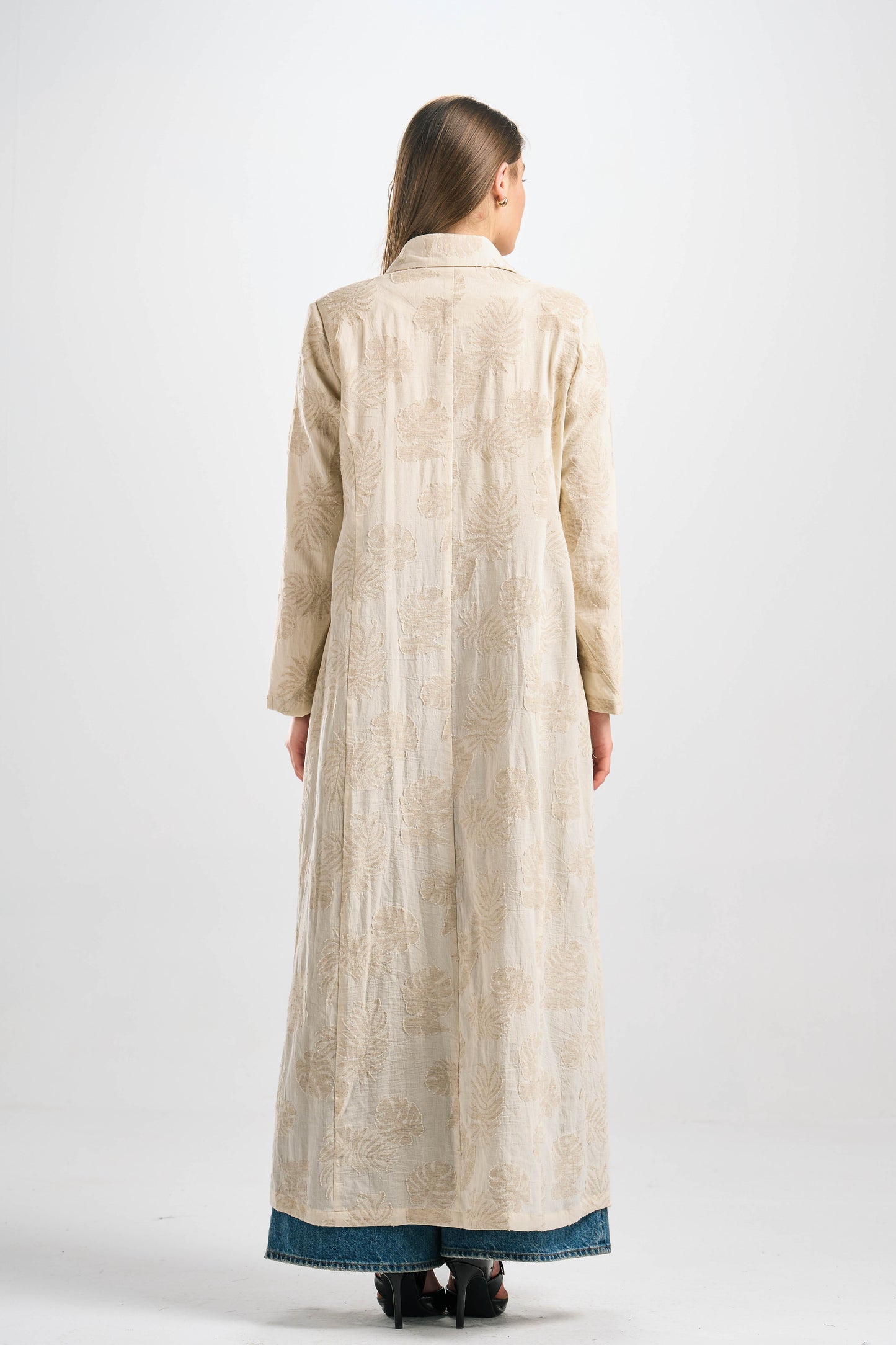 عباية  جاكارد كتان