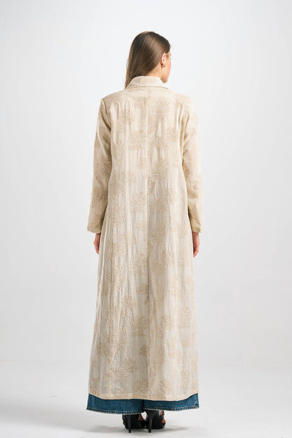 عباية  جاكارد كتان