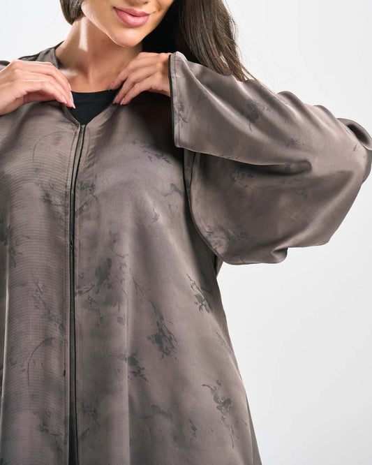 H0298 عباية جاكارد قطان