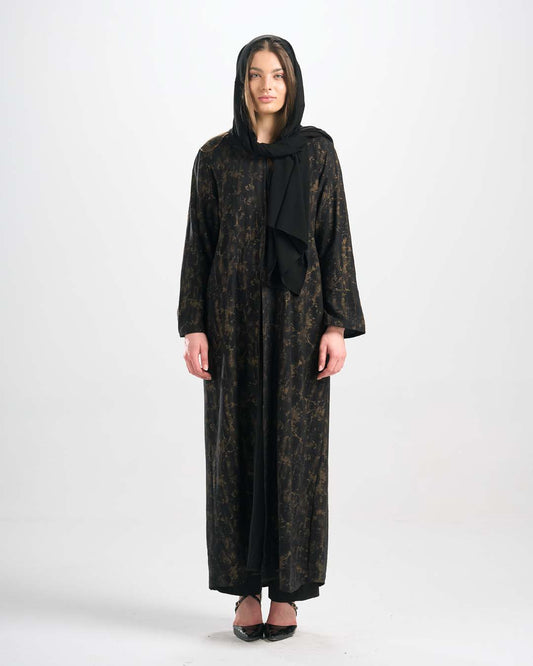 H0311 Jacquard Qatan Abaya