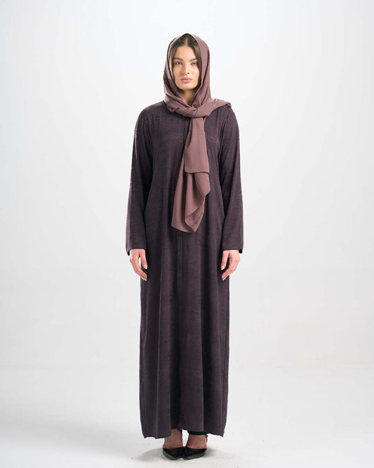 H0312 عباية جاكارد قطان