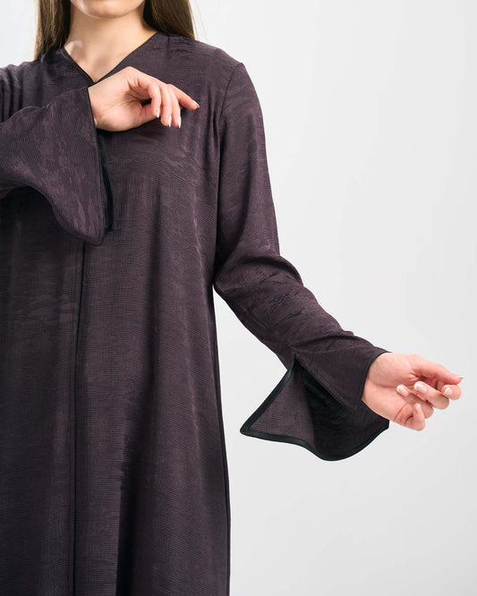 H0312 عباية جاكارد قطان