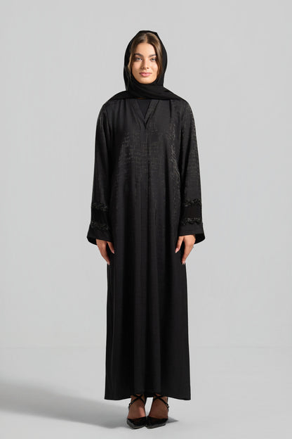 عباية جاكارد قِطان - H0322