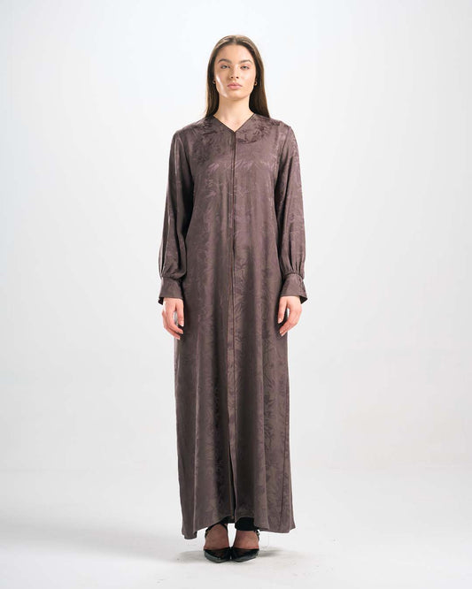 H0333 Jaquard Qattan Abaya