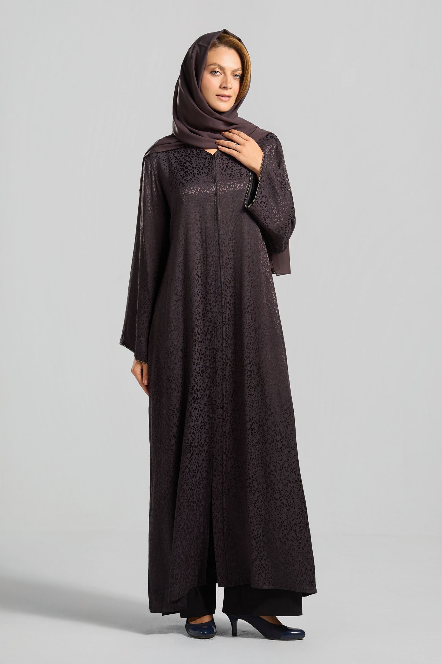 Qittan Jacquard Abaya - H0335