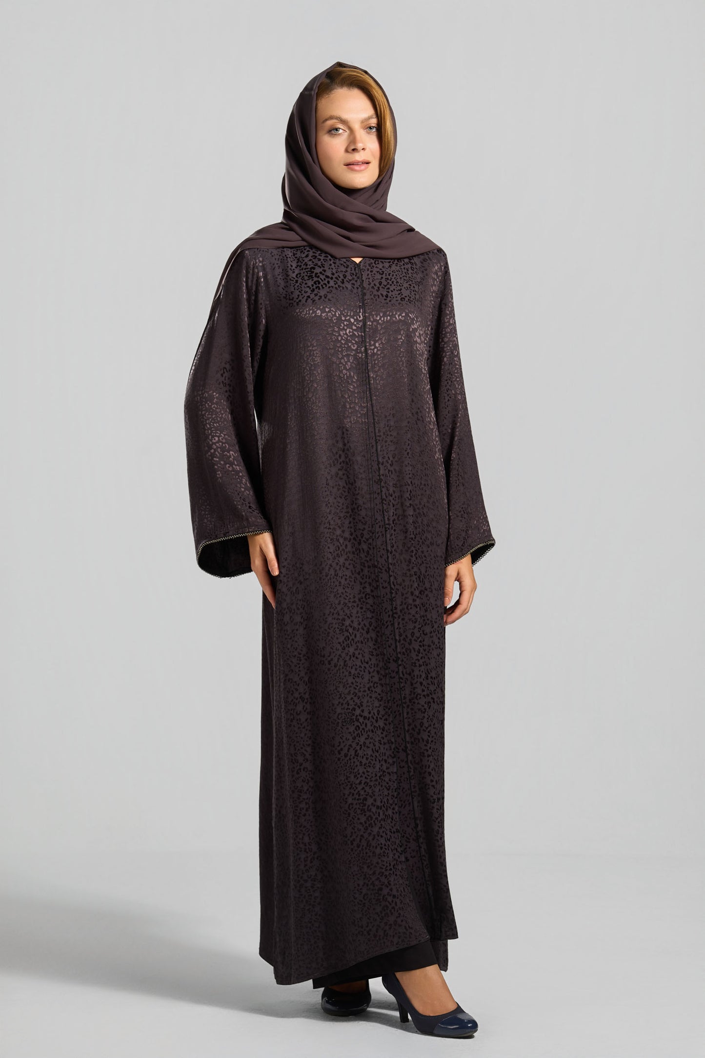 Qittan Jacquard Abaya - H0335