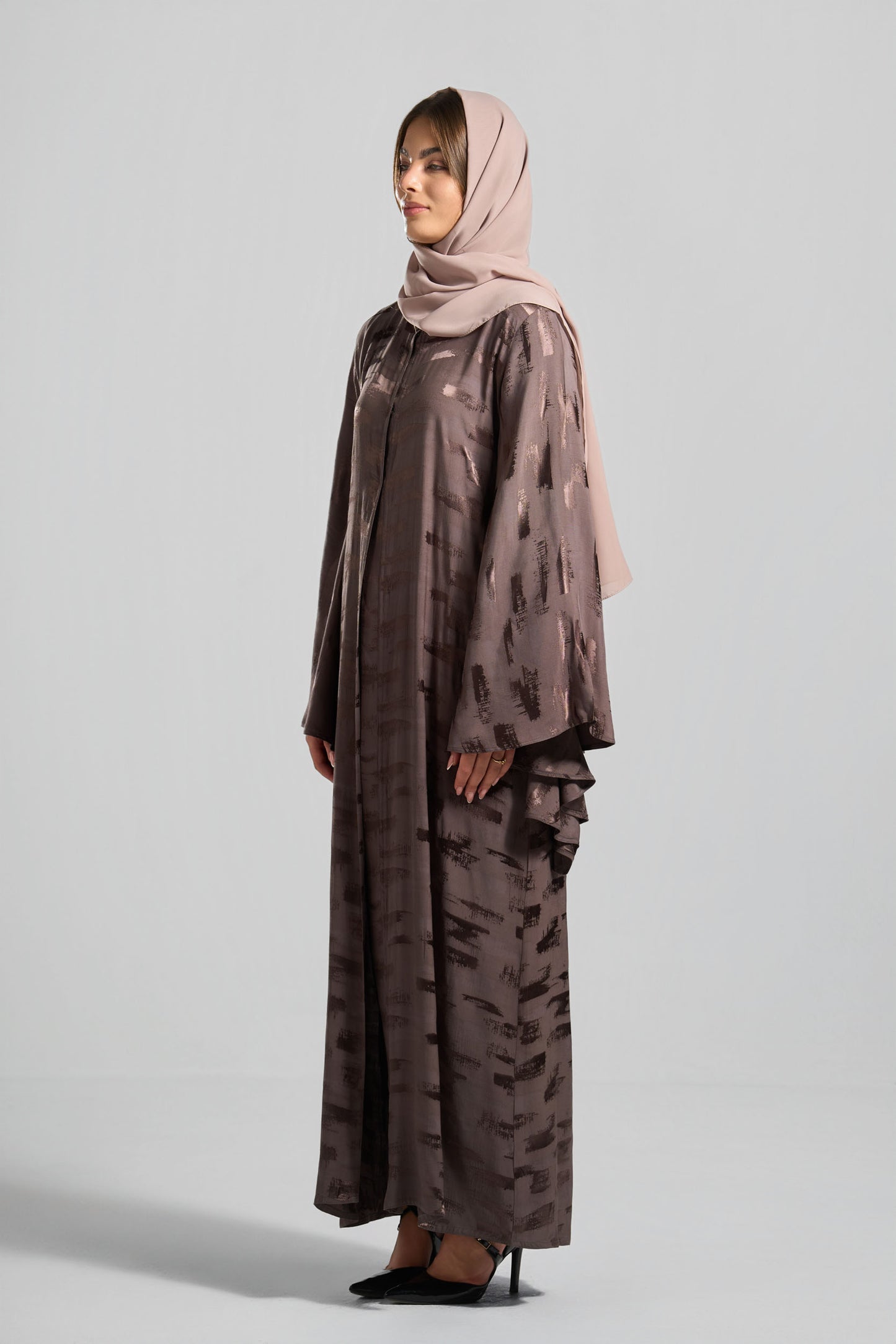 Qittan Jacquard Abaya - H0339