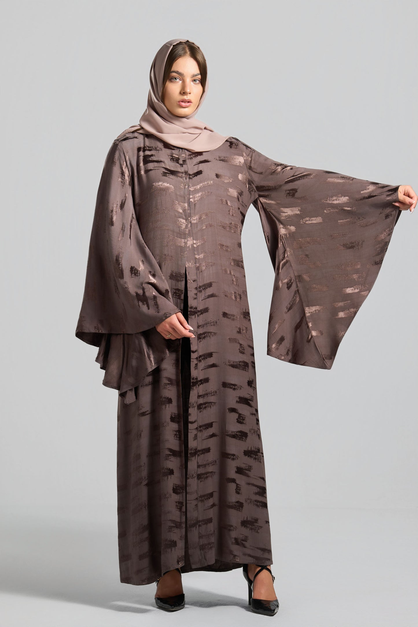 Qittan Jacquard Abaya - H0339