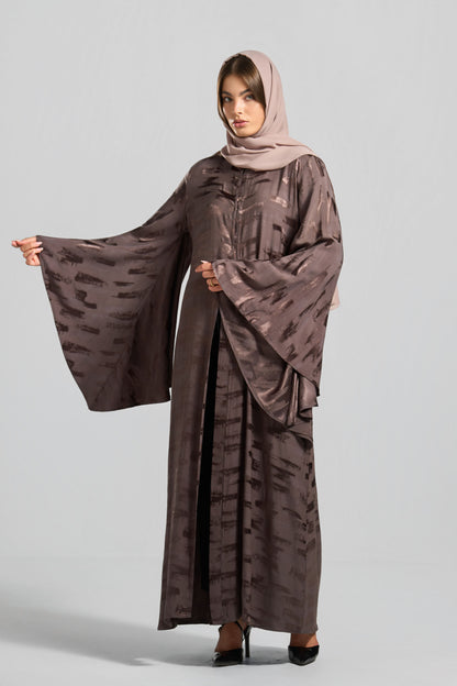 Qittan Jacquard Abaya - H0339