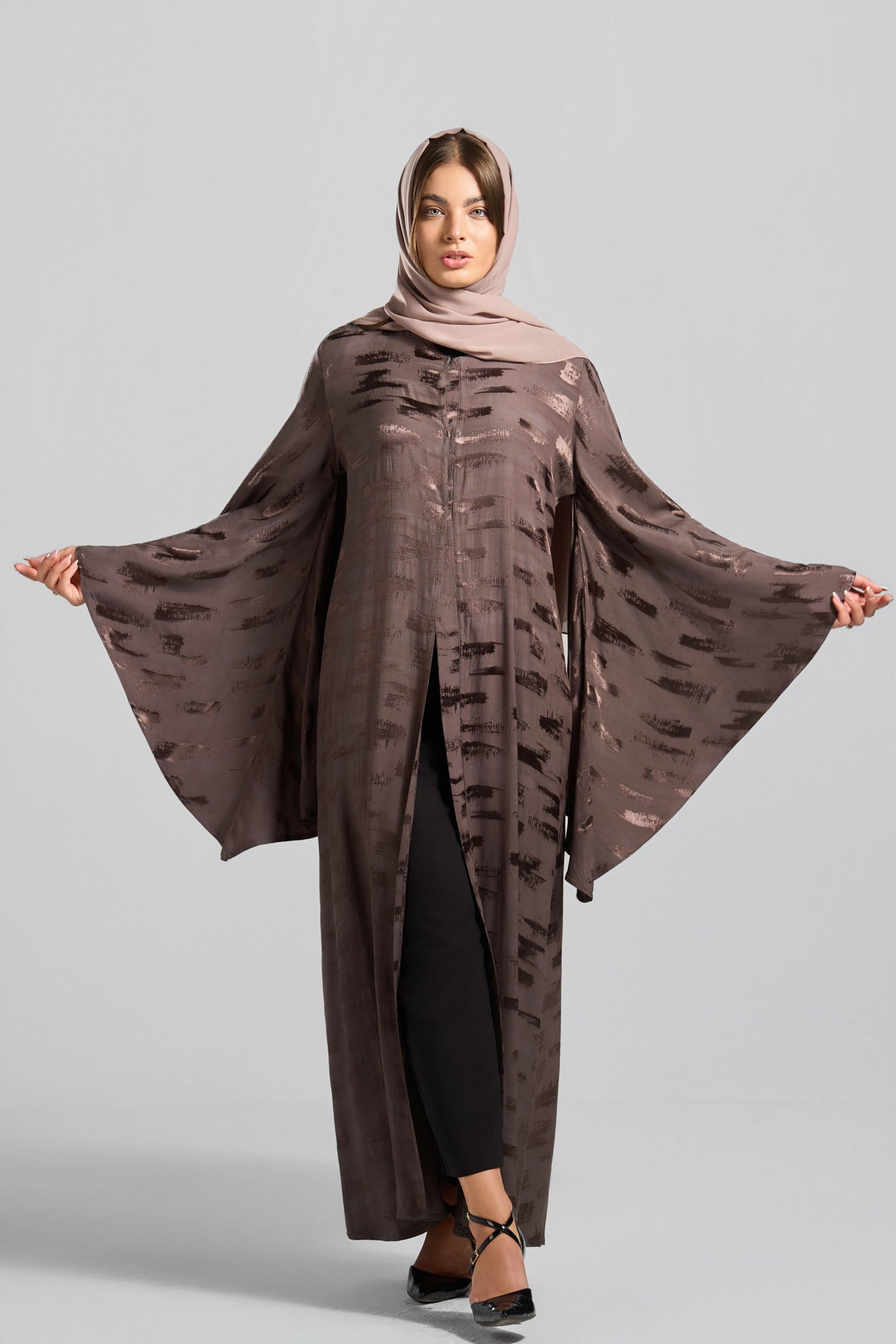 Qittan Jacquard Abaya - H0339
