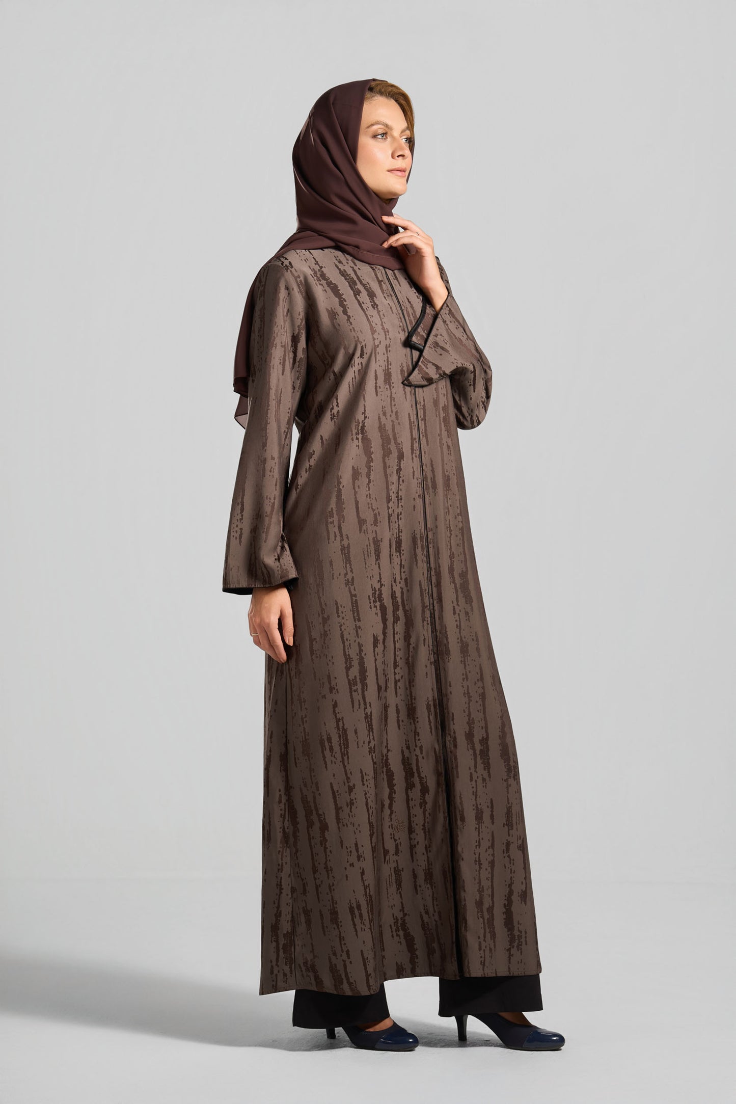 عباية جاكارد قِطان - H0322