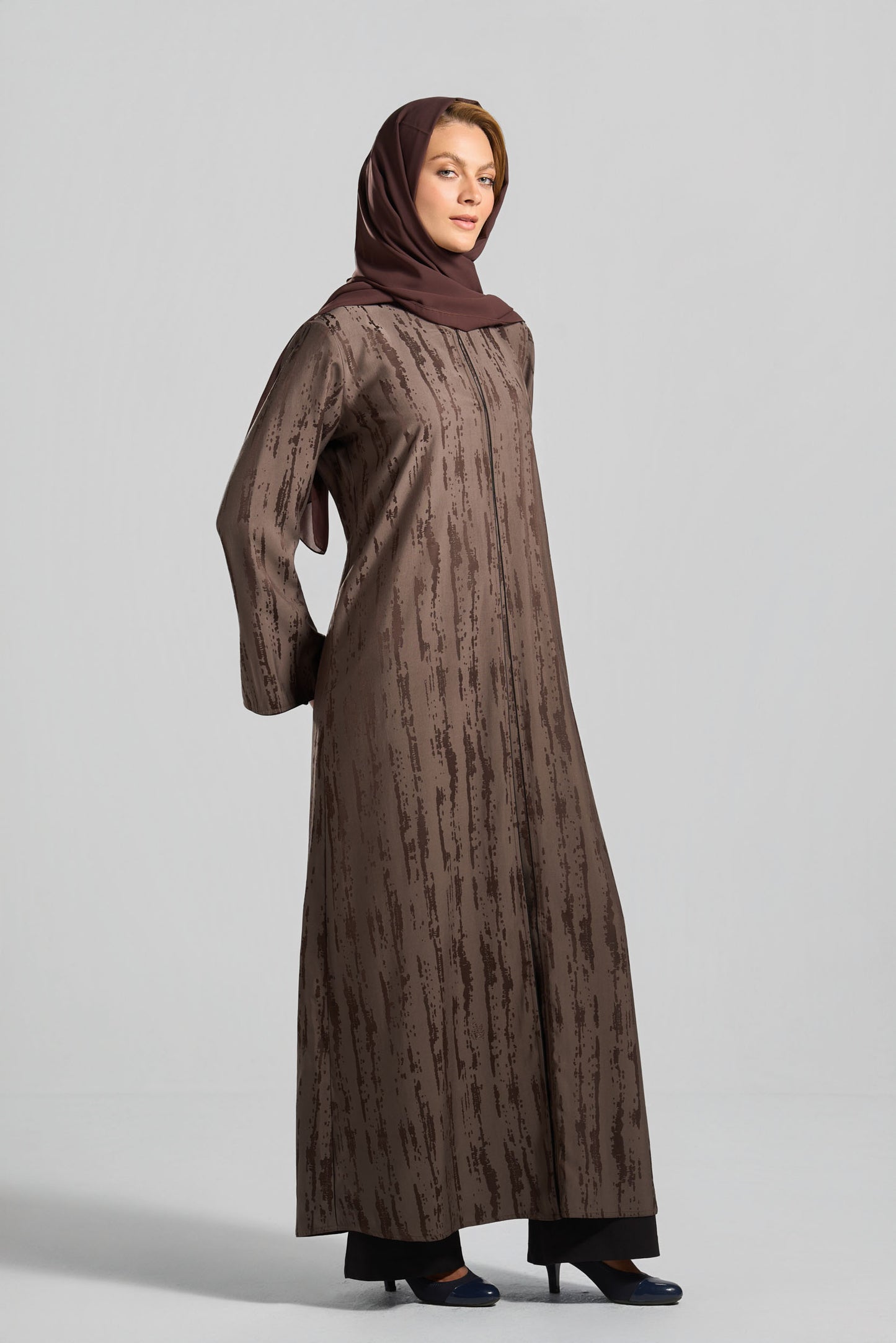 عباية جاكارد قِطان - H0322